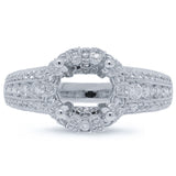 1.25ct 18k White Gold Diamond Semi-mount Ring