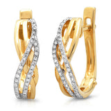0.18ct 14k Yellow Gold Diamond Earring