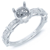0.18ct 14k White Gold Diamond Semi-mount Ring
