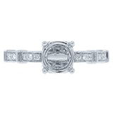 0.18ct 14k White Gold Diamond Semi-mount Ring