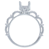 0.18ct 14k White Gold Diamond Semi-mount Ring
