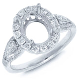 0.48ct 18k White Gold Diamond Semi-mount Ring
