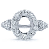 0.48ct 18k White Gold Diamond Semi-mount Ring