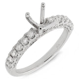 0.65ct 14k White Gold Diamond Semi-mount Ring