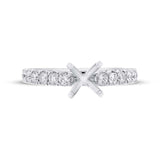 0.65ct 14k White Gold Diamond Semi-mount Ring