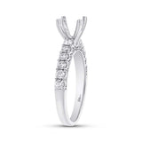 0.65ct 14k White Gold Diamond Semi-mount Ring