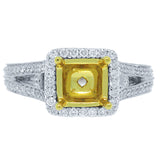 1.00ct 14k Two-tone Gold Diamond Semi-mount Ring