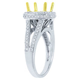 0.55ct 14k Two-tone Gold Diamond Semi-mount Ring
