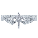 0.45ct 18k White Gold Diamond Semi-mount Ring