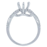 0.45ct 18k White Gold Diamond Semi-mount Ring