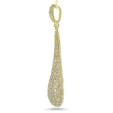 1.08ct 14k Yellow Gold Diamond Pave Pendant
