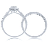 0.44ct 14k White Gold Diamond Wedding Set Pave