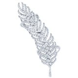 2.65ct 14k White Gold Diamond Feather Ring
