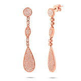 0.60ct 14k Rose Gold Diamond Pave Earring