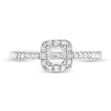 0.31ct 14k White Gold Diamond Semi-mount Ring
