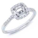 0.30ct 14k White Gold Diamond Semi-mount Ring