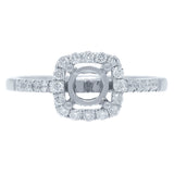 0.30ct 14k White Gold Diamond Semi-mount Ring