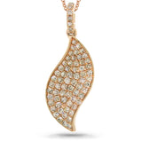 0.44ct 14k Rose Gold Diamond Pendant