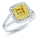 0.69ct 14k Two-tone Gold Diamond Semi-mount Ring