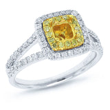 0.53ct 14k Two-tone Gold Diamond Semi-mount Ring
