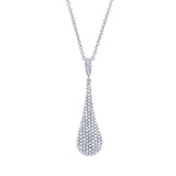 1.08ct 14k White Gold Diamond Pave Pendant