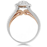 1.23ct 14k Two-tone Rose Gold Diamond Lady's Ring
