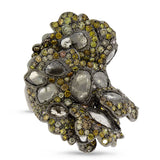 6.86ct 18k Black Rhodium Gold Fancy Color Diamond Ring