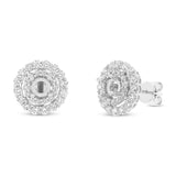 1.30ct 14k White Gold Diamond Semi-mount Earring