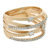 0.40ct 14k Rose Gold Diamond Bridge Ring