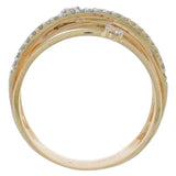 0.40ct 14k Rose Gold Diamond Bridge Ring