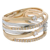 0.40ct 14k Two-tone R/g Diamond Bridge Ring