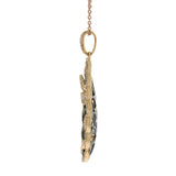 0.60ct 14k Two-tone Black Rhodium Gold Diamond Butterfly Pendant