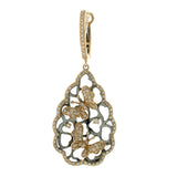 1.00ct 14k Two-tone B/r Diamond Butterfly Earring