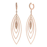 0.65ct 14k Rose Gold Diamond Earring