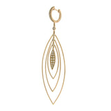 0.65ct 14k Rose Gold Diamond Earring