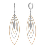 0.65ct 14k Two-tone Rose Gold Diamond Earring