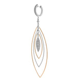 0.65ct 14k Two-tone Rose Gold Diamond Earring