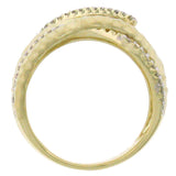 0.30ct 14k Yellow Gold Diamond Bridge Ring