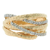 0.30ct 14k Rose Gold Diamond Bridge Ring