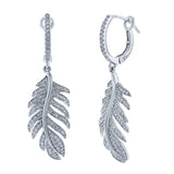 0.55ct 14k White Gold Diamond Feather Earring