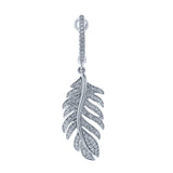 0.55ct 14k White Gold Diamond Feather Earring