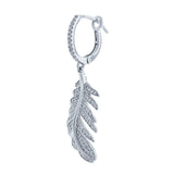 0.55ct 14k White Gold Diamond Feather Earring