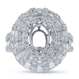 2.83ct 18k White Gold Diamond Semi-mount Ring