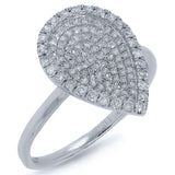 0.50ct 14k White Gold Diamond Pave Lady's Ring
