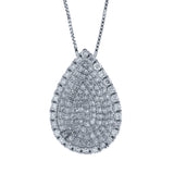 0.55ct 14k White Gold Diamond Pave Pendant