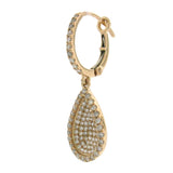 0.90ct 14k Rose Gold Diamond Pave Drop Earring