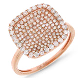 0.60ct 14k Rose Gold Diamond Pave Lady's Ring