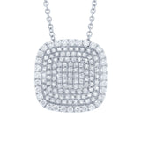 0.60ct 14k White Gold Diamond Pave Pendant