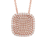 0.60ct 14k Rose Gold Diamond Pave Pendant