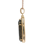0.30ct Diamond & 7.41ct Smokey Topaz 14k Rose Gold Pendant